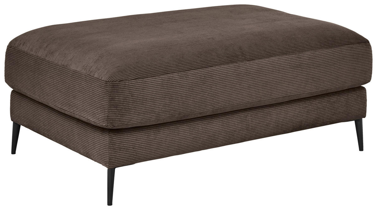 HOCKER Textil Taupe  - Taupe/Schwarz, Design, Textil/Metall (120/43/90cm) - Dieter Knoll