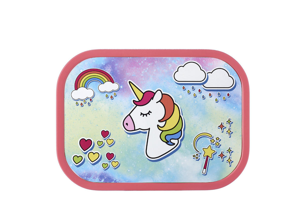 DÓZA NA DESIATU - pink/tyrkysová, Konventionell, plast (17,8/13,2/6,1cm) - Mepal