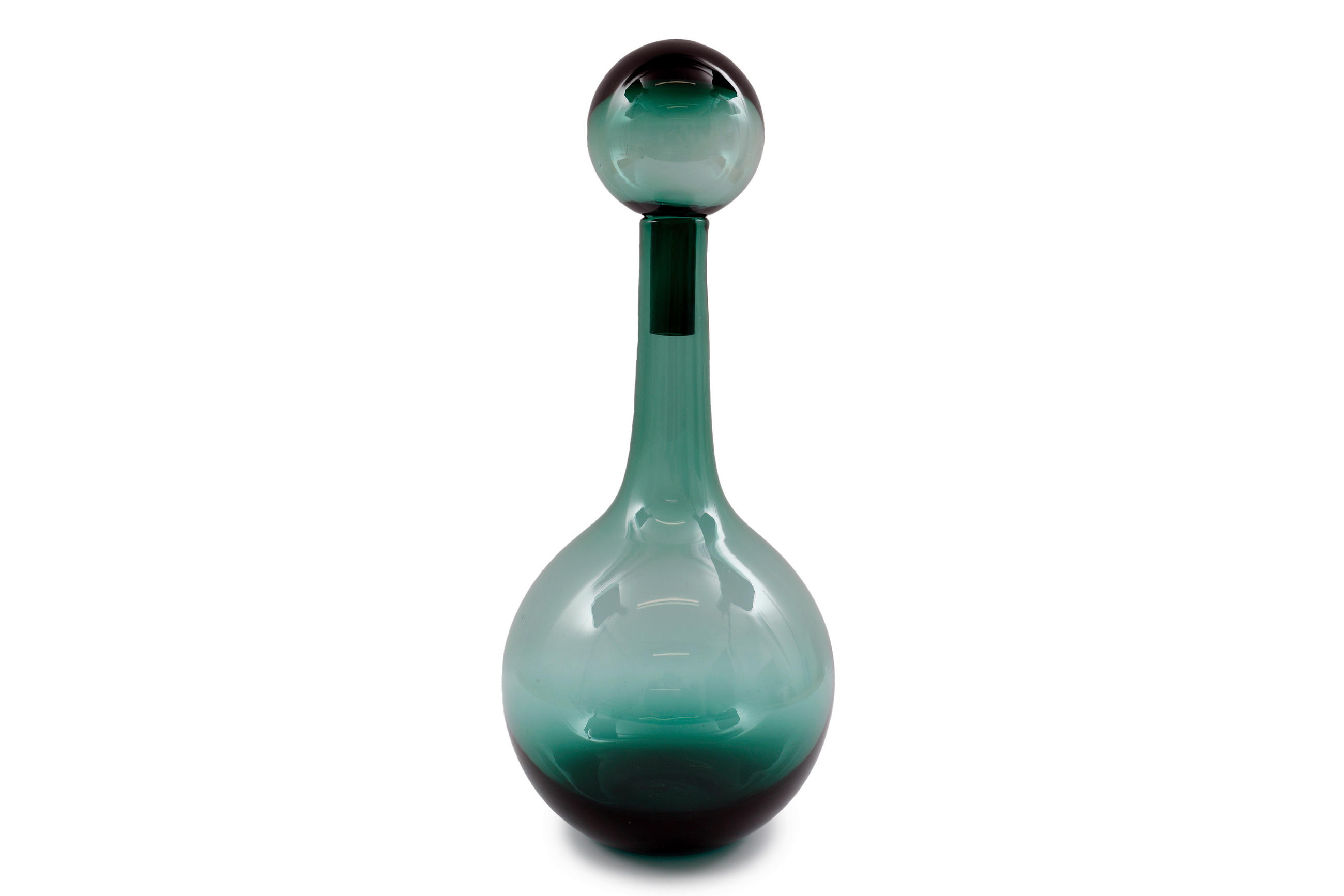 VÁZA, sklo, 46 cm - zelená, Basics, sklo (19.5/19.5/46cm)