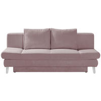 SCHLAFSOFA in Cord Rosa  - Chromfarben/Rosa, Design, Textil/Metall (200/85/90cm) - Xora
