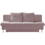SCHLAFSOFA  in Cord Rosa  - Chromfarben/Rosa, Design, Textil/Metall (200/85/90cm) - Xora