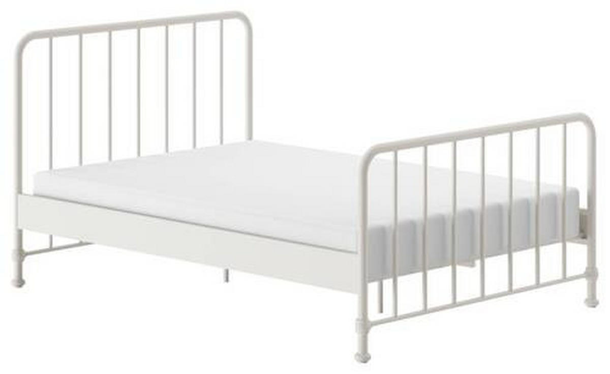 KINDER-/JUNIORBETT 140/200 cm  in Weiß  - Weiß, ROMANTIK / LANDHAUS, Holz/Metall (140/200cm) - MID.YOU
