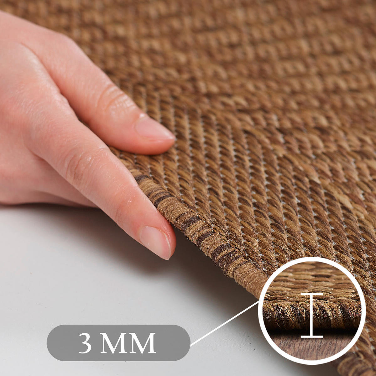 OUTDOORTEPPICH 60/100 cm GIZA  - Braun, Basics, Textil (60/100cm) - Novel