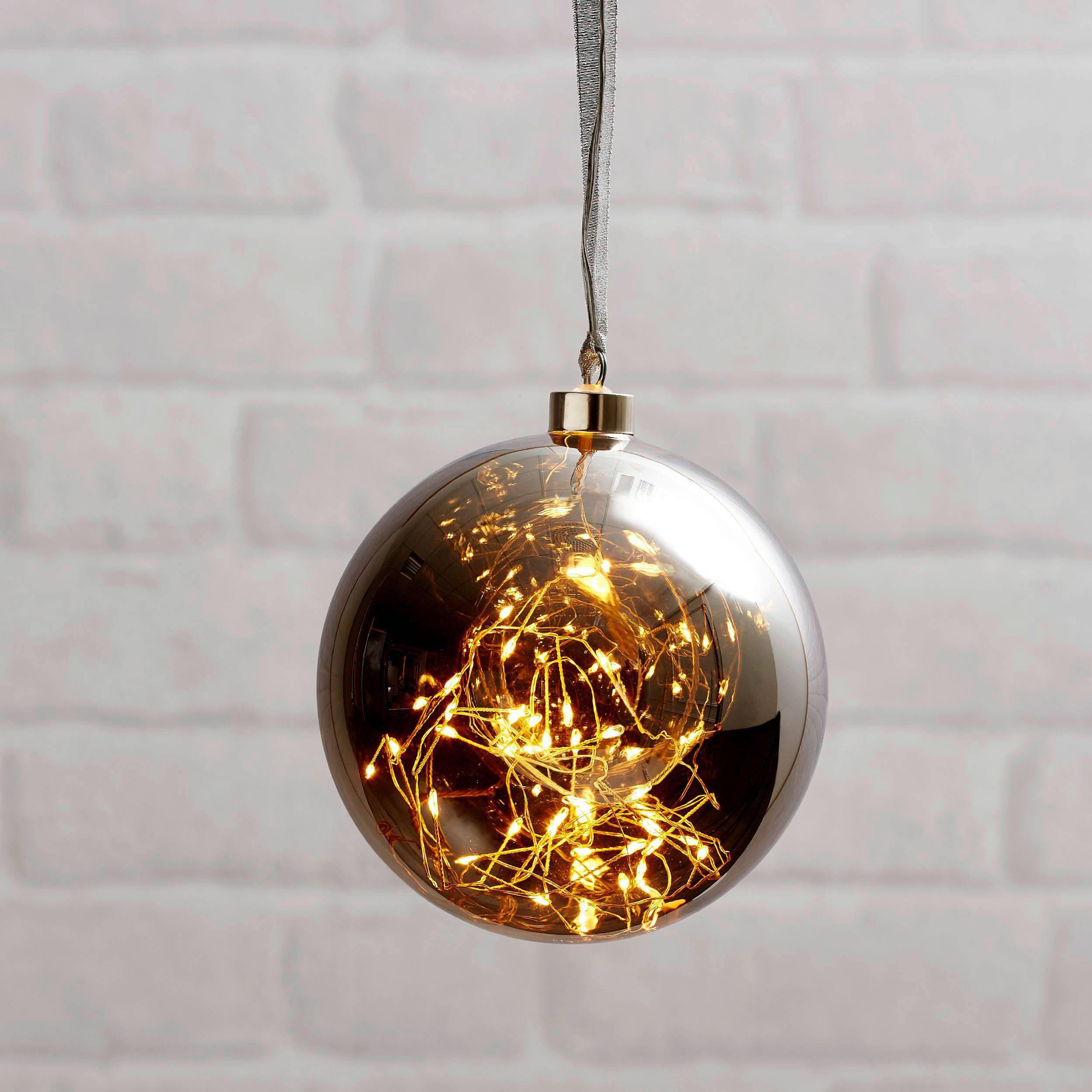 LED-DEKOLEUCHTE 15/16 cm   - Transparent/Schwarz, Basics, Glas (15/16cm) - Eglo
