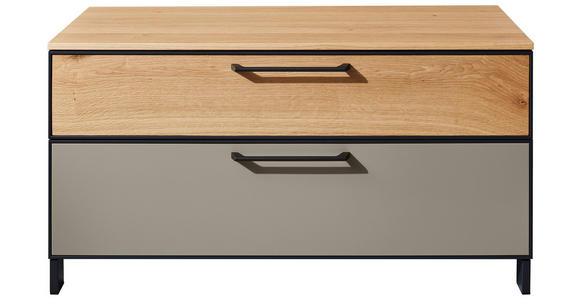 GARDEROBENBANK  in 84/44/40 cm  - Wildeiche/Fango, Design, Holzwerkstoff/Metall (84/44/40cm) - Dieter Knoll