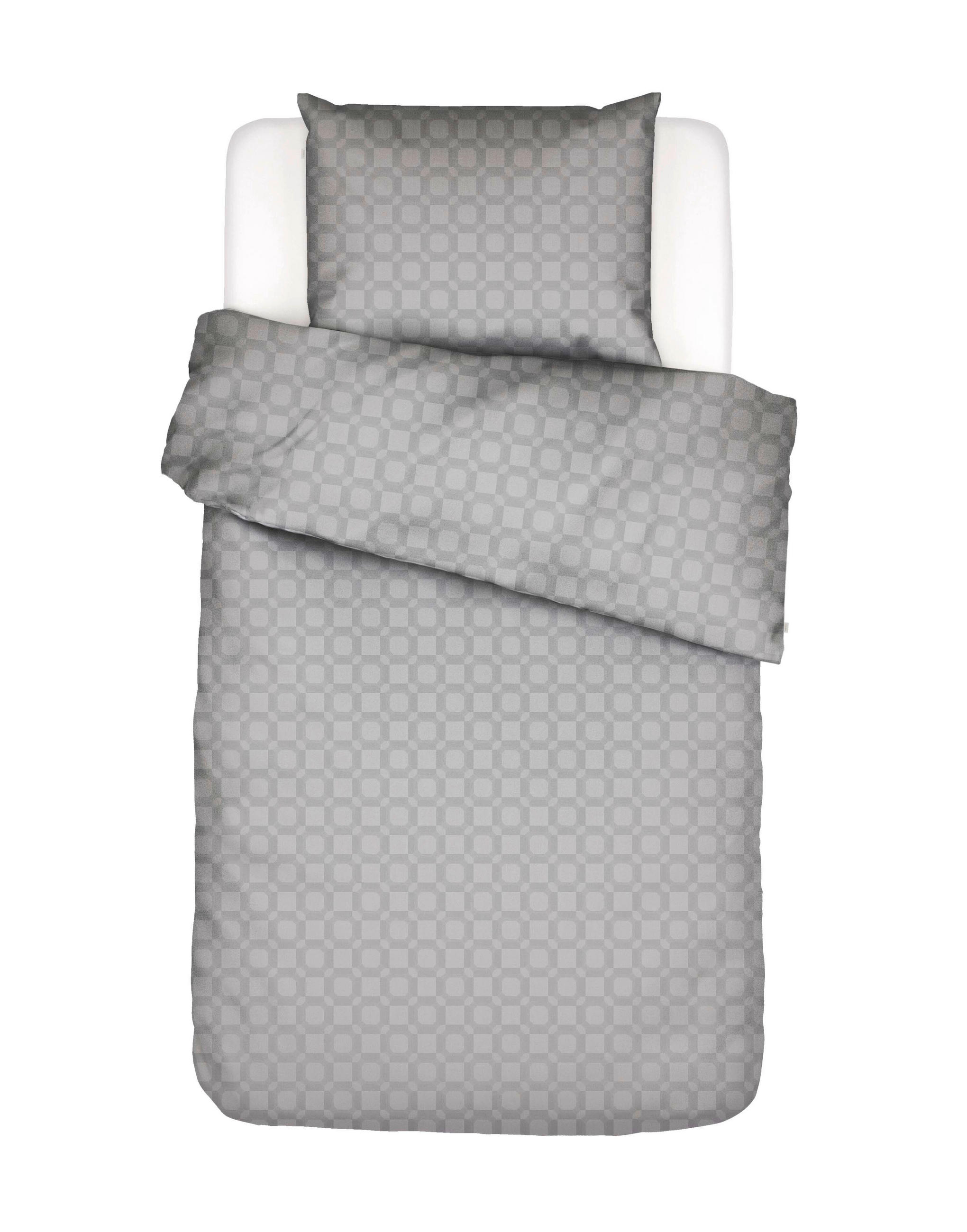 POSTEĽNÁ BIELIZEŇ, satén, sivá, 140/200 cm - sivá, Basics, textil (140/200cm) - Essenza