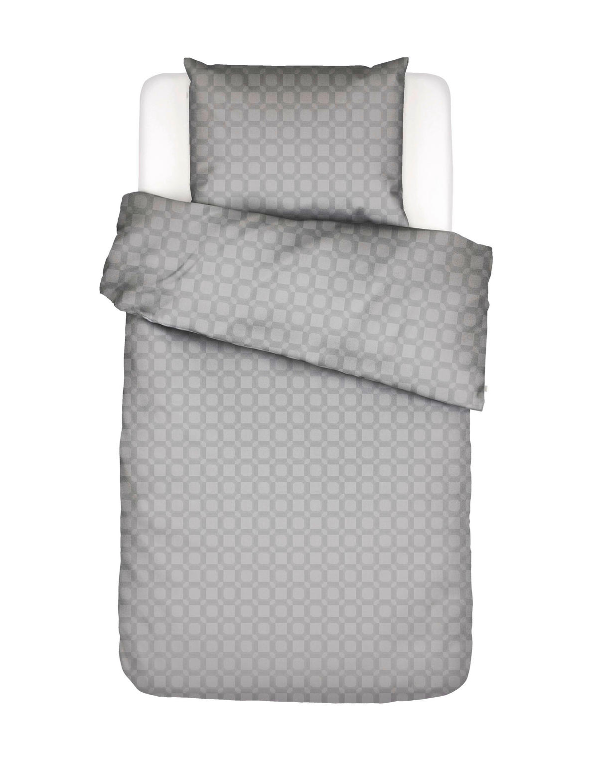 POSTEĽNÁ BIELIZEŇ, satén, sivá, 140/200 cm - sivá, Basics, textil (140/200cm) - Essenza