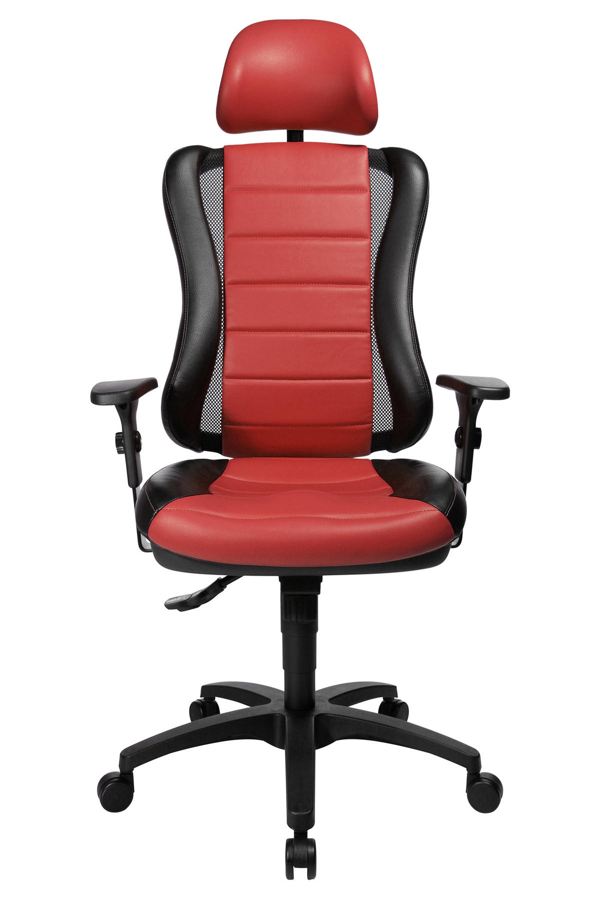 DREHSTUHL  in Grau, Rot, Schwarz  - Rot/Schwarz, Design, Kunststoff/Textil (50/121-150/47cm) - Topstar