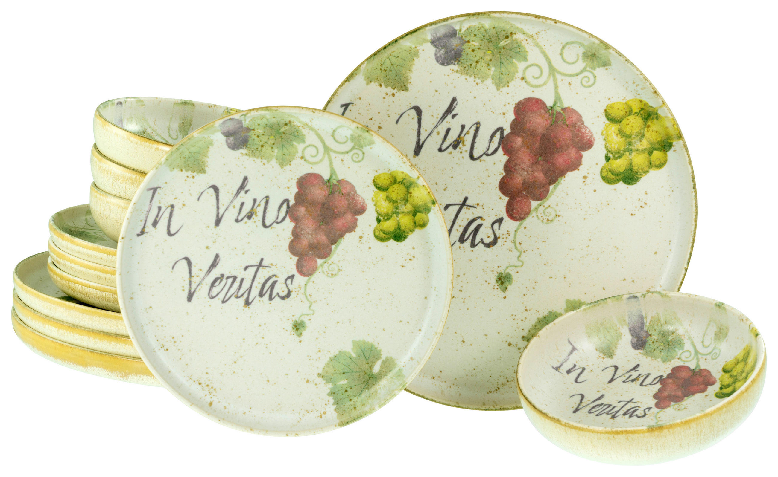 TAFELSERVICE Uno In Vino Veritas 12-teilig  - Multicolor, Basics, Keramik - Creatable