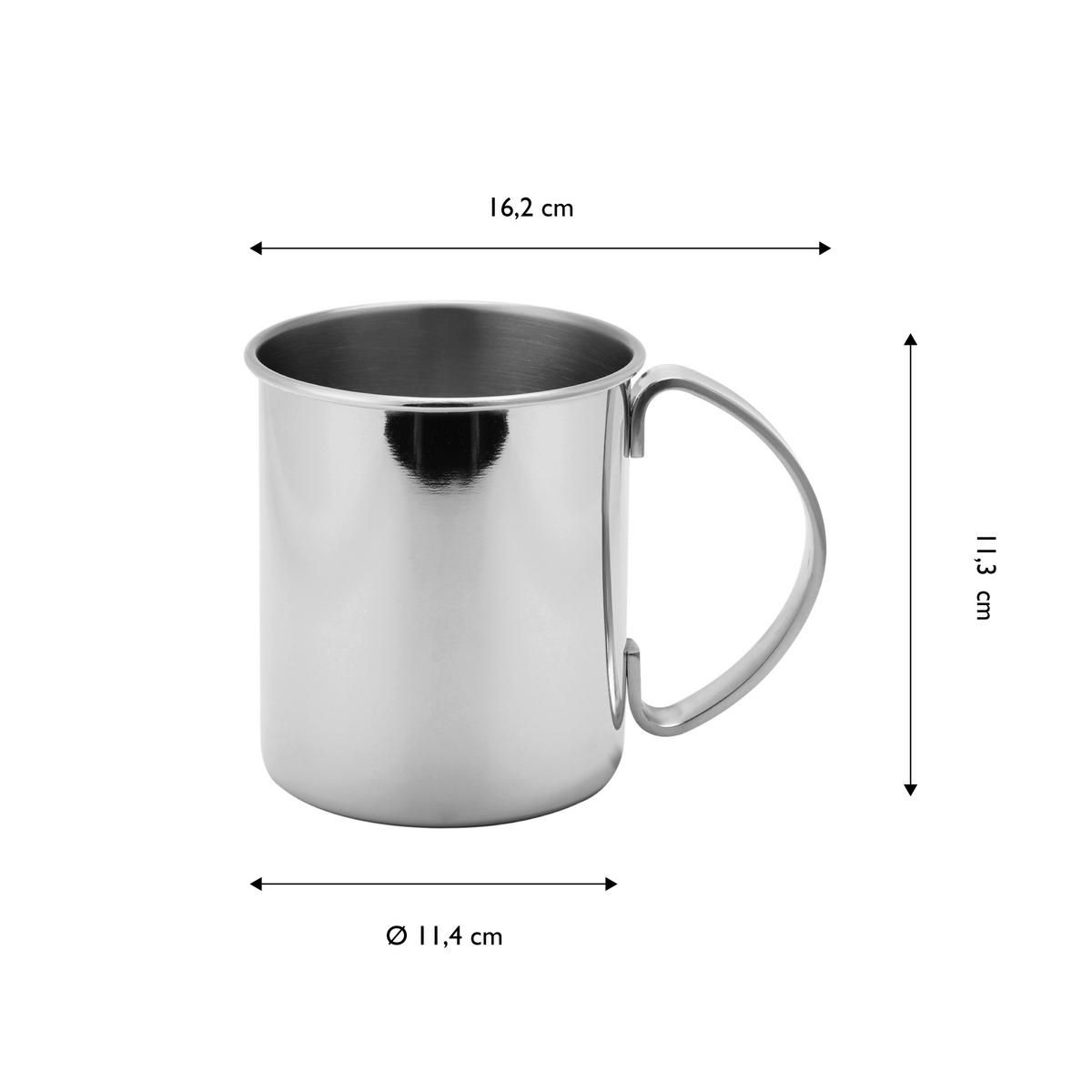 BECHERSET  2-teilig  - Silberfarben, Basics, Metall (16,2/11,4/11,3cm) - Echtwerk