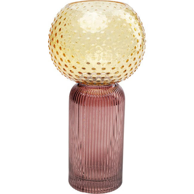 VASE - Gelb/Lila, Design, Glas (15/30/15cm)