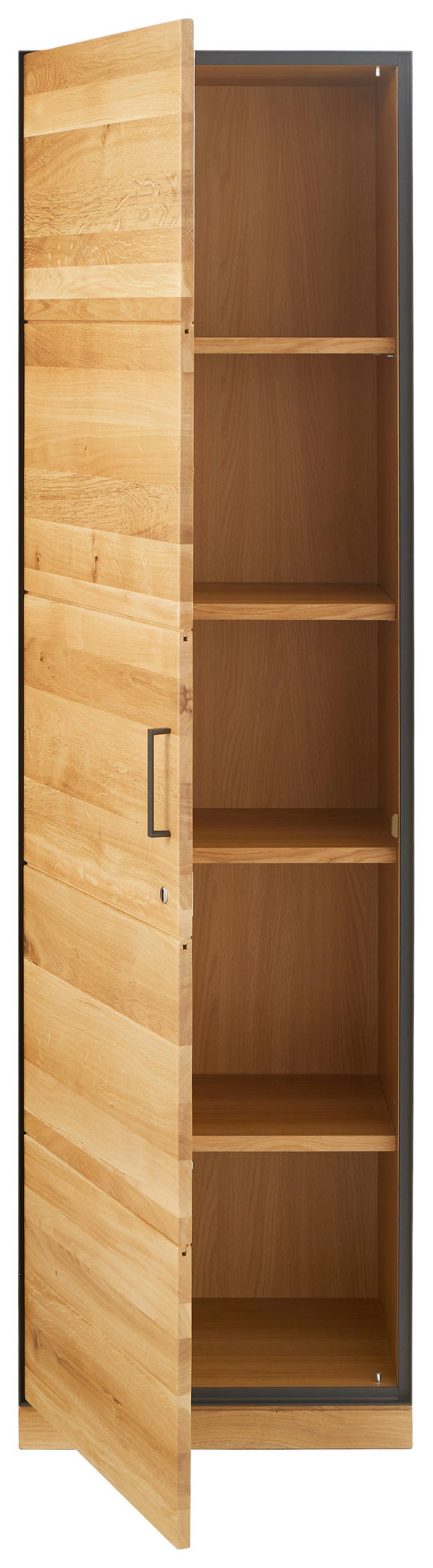 AKTENSCHRANK 55/197/40 cm  - Eichefarben/Graphitfarben, Natur, Holz/Holzwerkstoff (55/197/40cm) - Linea Natura