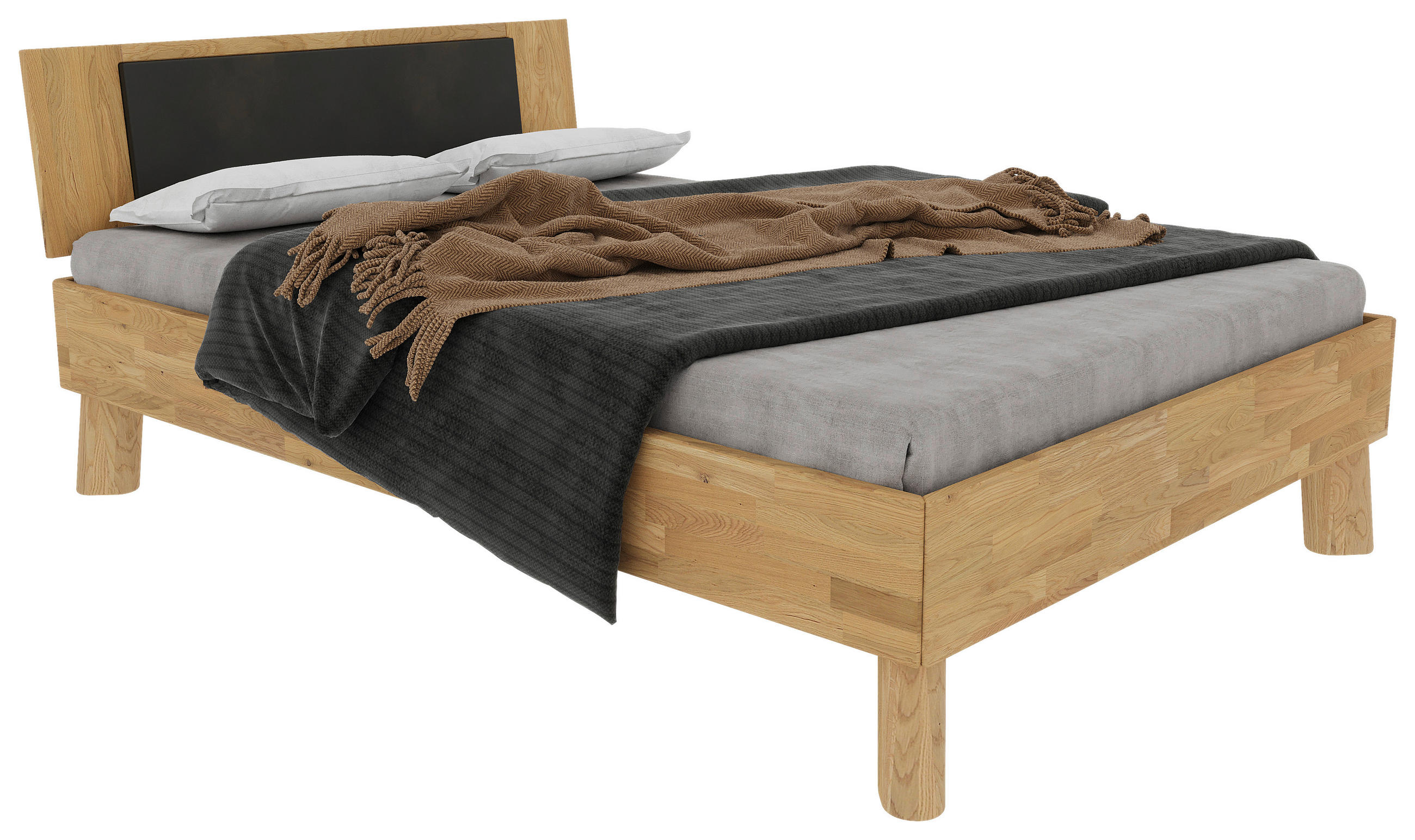 BETT 140/200 cm  in Naturfarben, Wildeiche  - Wildeiche/Naturfarben, MODERN, Holz (140/200cm) - MID.YOU