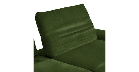 ECKSOFA  in Teddystoff Dunkelgrün  280/170-195 cm  - Dunkelgrün/Schwarz, Design, Textil/Metall (280/170-195cm) - Dieter Knoll