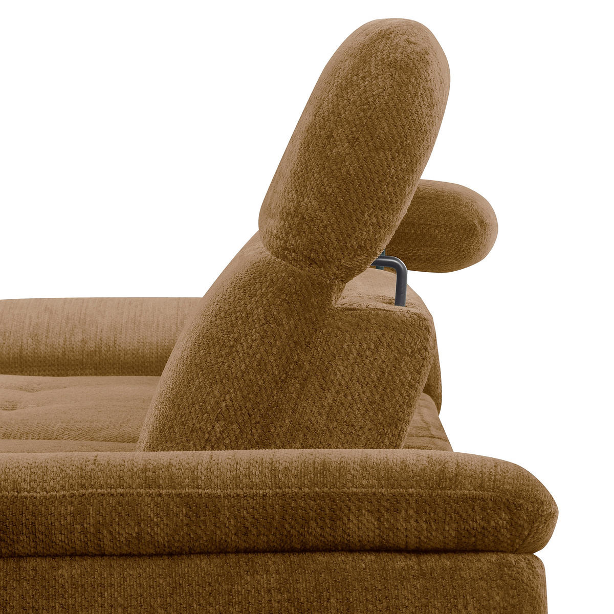 ECKSOFA  Webstoff Rostfarben  - Rostfarben/Schwarz, Design, Textil/Metall (195/268cm) - Livetastic