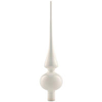 CHRISTBAUMSPITZE  - Weiß, KONVENTIONELL, Glas (26cm)