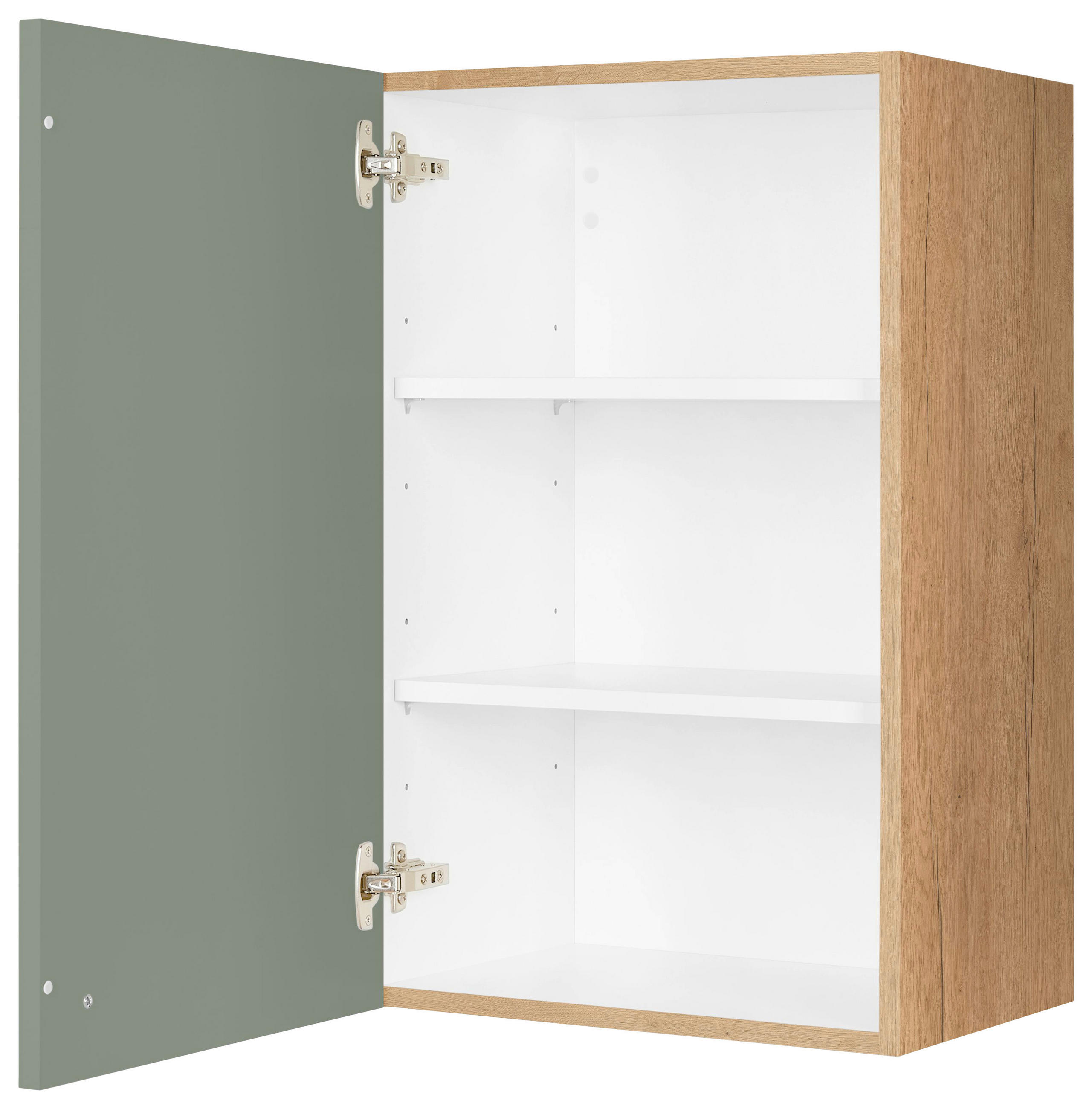 KÜCHENOBERSCHRANK 45/72/35 cm in Grün, Eichefarben - Eichefarben/Schwarz, MODERN, Holzwerkstoff/Metall (45/72/35cm) - Nobilia