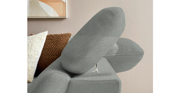 ECKSOFA in Chenille Silberfarben  - Eichefarben/Silberfarben, MODERN, Holz/Textil (287/212cm) - Valnatura