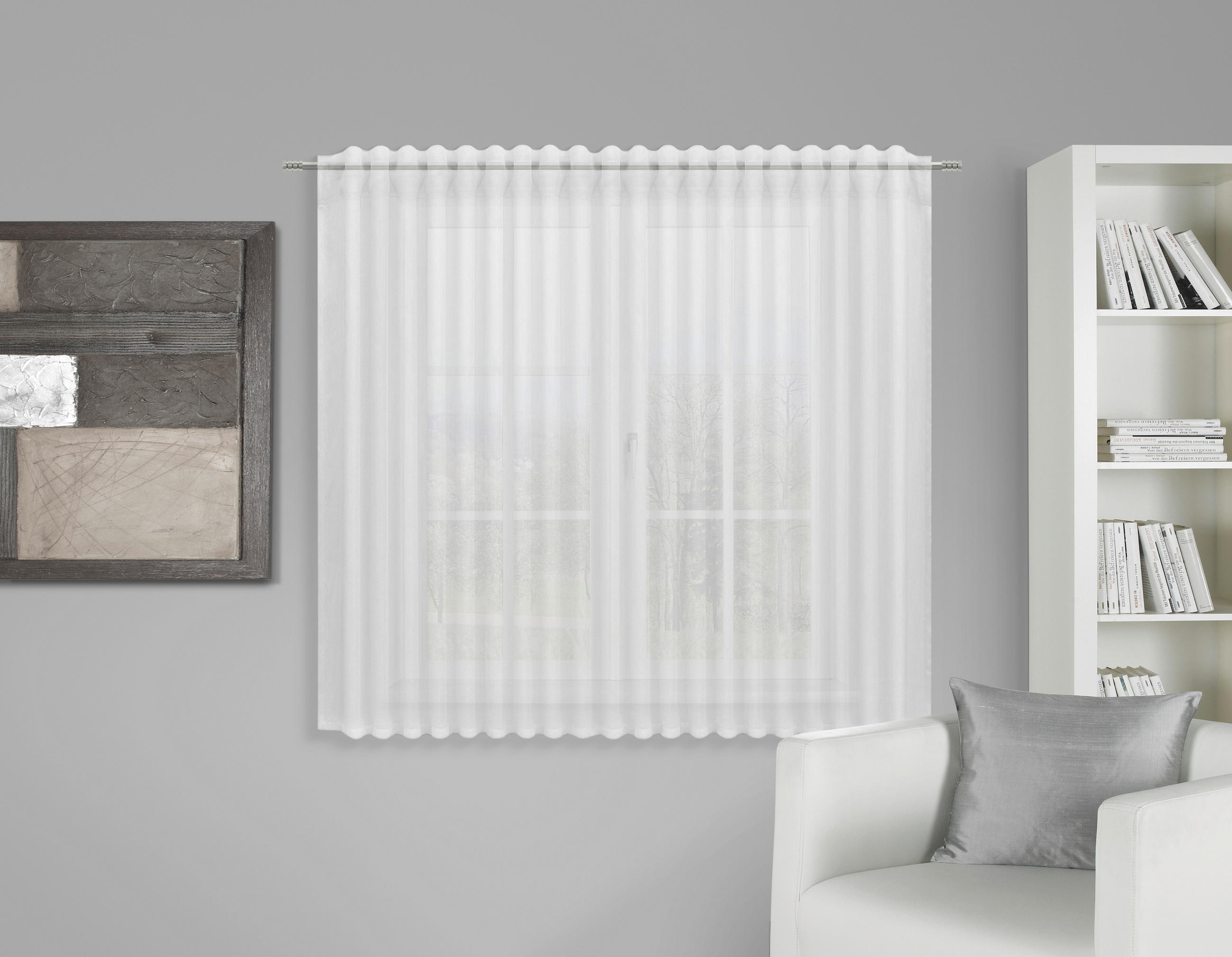 FERTIGSTORE  halbtransparent   300/145 cm  - Weiß, Basics, Textil (300/145cm) - Esposa