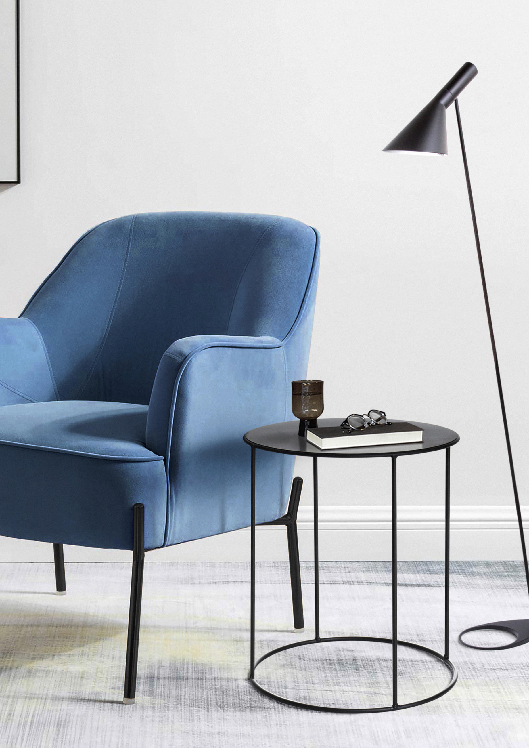 Couchtisch Rund Stahl, Schwarz