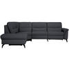 ECKSOFA in Echtleder Dunkelblau  249/280 cm  - Anthrazit/Dunkelblau, Design, Leder/Metall (249/280cm) - Himolla Komfortklass