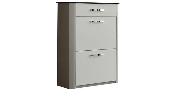 SCHUHKIPPER 71/97/35 cm - Chromfarben/Alufarben, Design, Glas/Holzwerkstoff (71/97/35cm) - Moderano