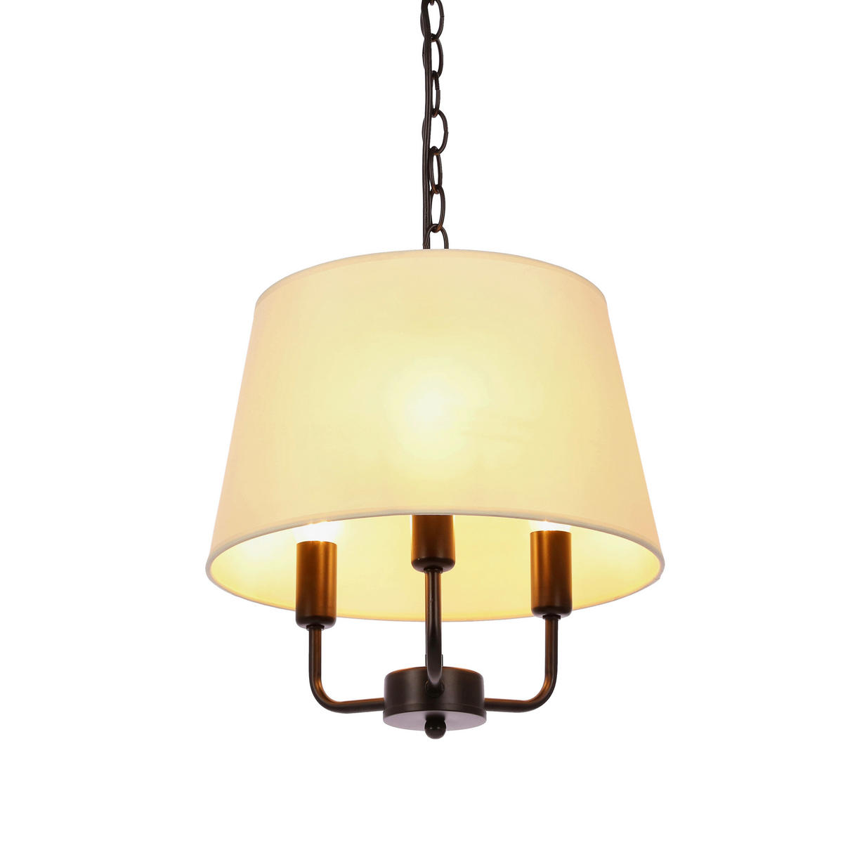 PENDELLEUCHTE 32.5/32.5/110 cm  - Goldfarben/Schwarz, KONVENTIONELL, Metall (32.5/32.5/110cm)