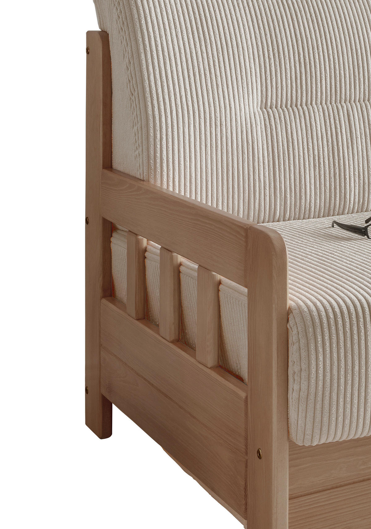 SCHLAFSOFA Textil Naturfarben, Beige  - Beige/Naturfarben, Modern, Holz/Textil (154/88/90cm) - Livetastic