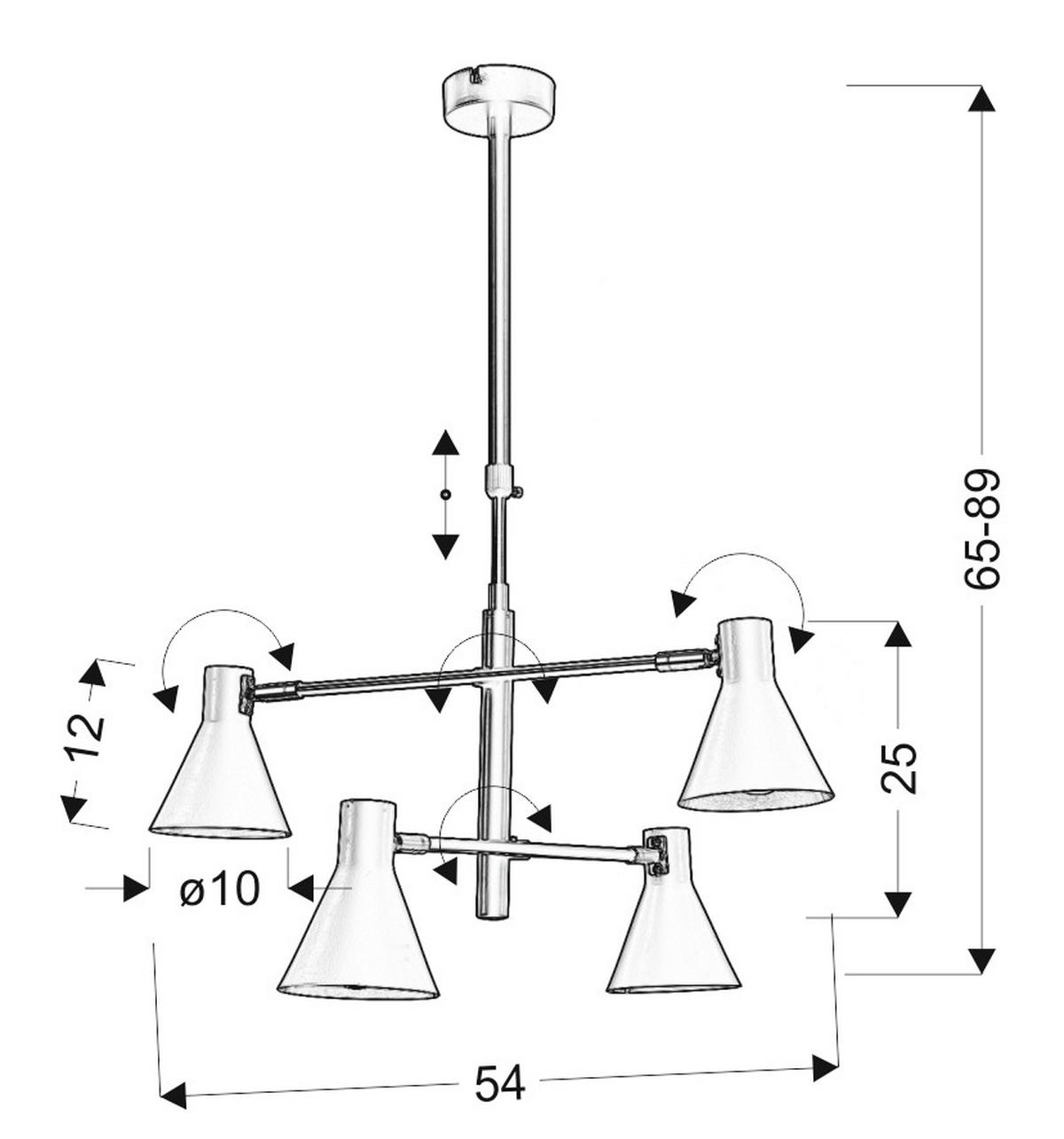 HÄNGLAMPA 54/54/89 cm  - svart, Basics, metall (54/54/89cm)