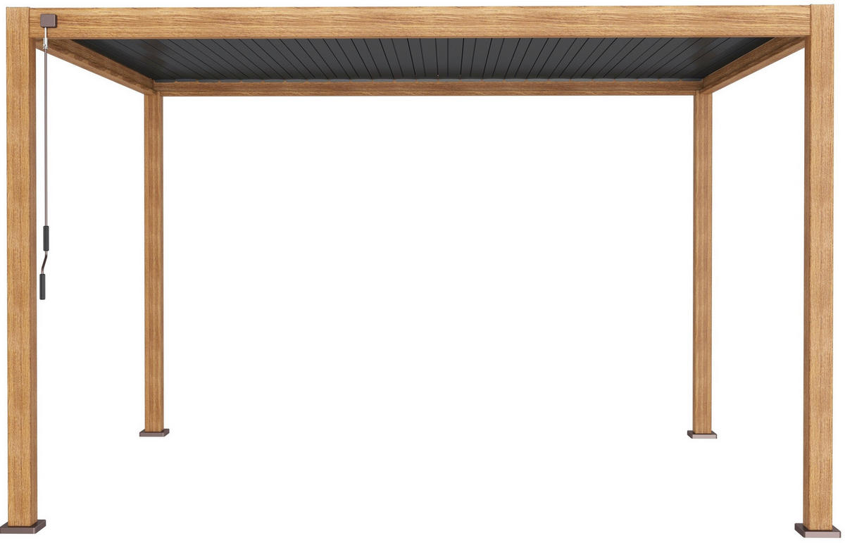 PERGOLA velikost: 400/250/300 cm - hnedá/antracitová, Modern, kov (400/250/300cm) - Gardenson