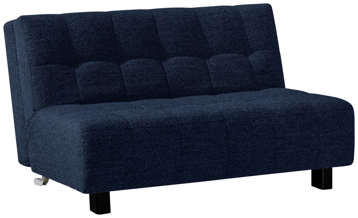 SCHLAFSOFA in Dunkelblau  - Schwarz/Dunkelblau, Design, Textil/Metall (145/92/102cm) - Novel