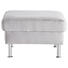 HOCKER Mikrofaser Hellgrau - Hellgrau/Alufarben, Design, Textil/Metall (70/45/70cm) - HOM`IN