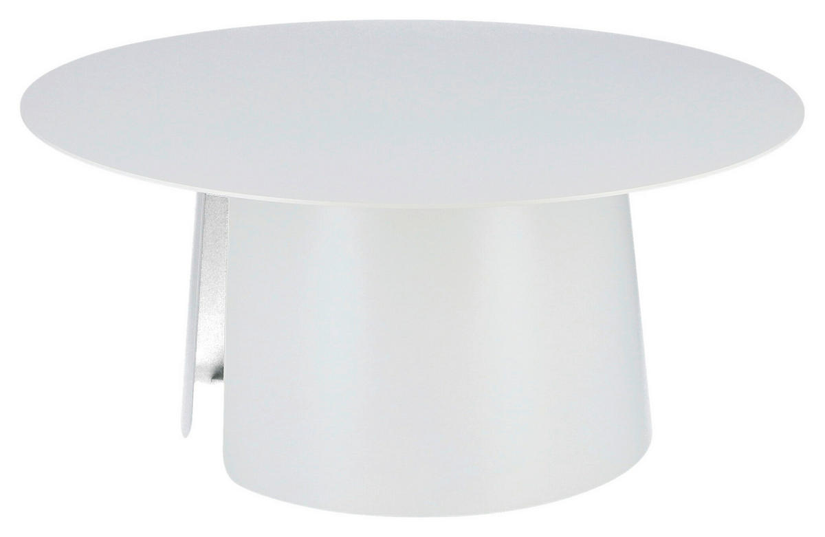 GARTENBEISTELLTISCH 80/80/36 cm Metall  - Weiß, Basics, Metall (80/80/36cm) - Jan Kurtz