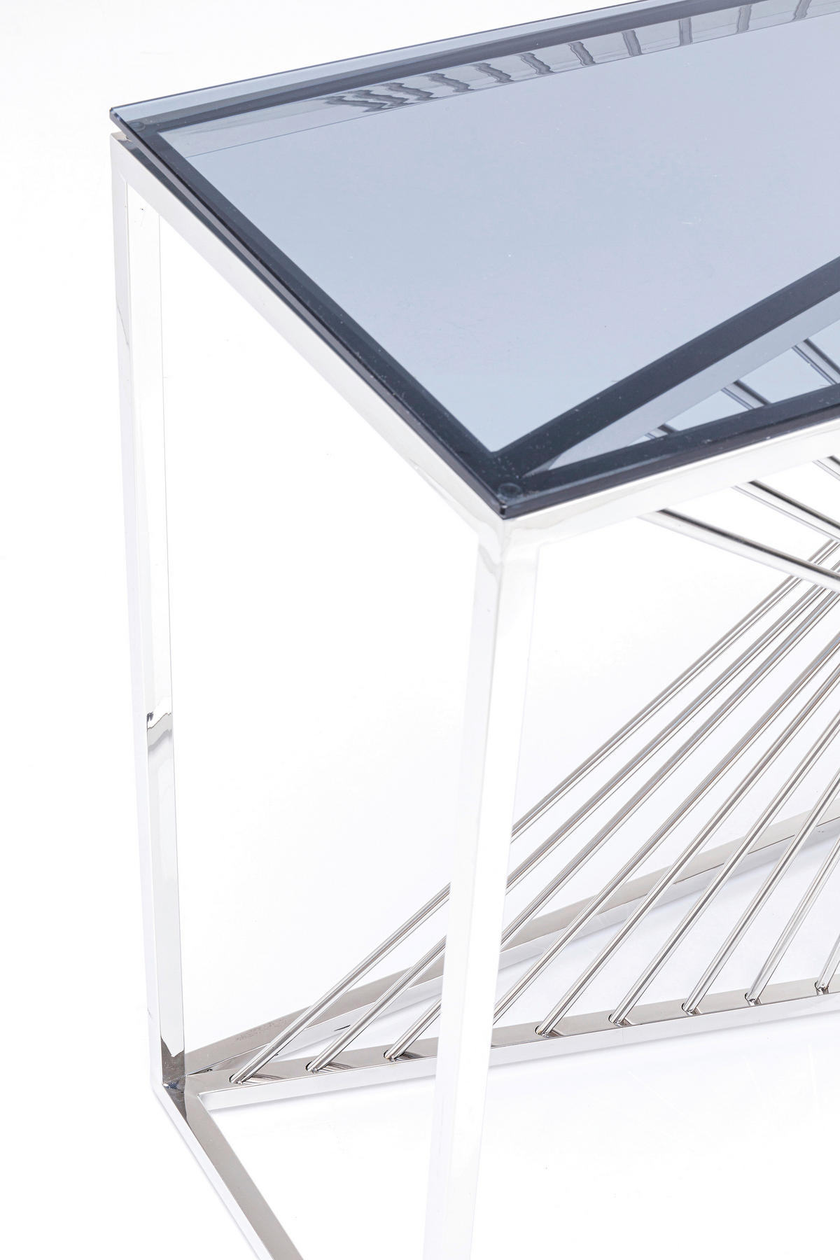 KONSOLENTISCH Silberfarben  - Silberfarben, Design, Glas/Metall (120/40/78cm) - Kare-Design