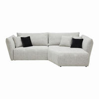 ECKSOFA Struktur Beige  - Beige/Schwarz, Modern, Textil (300/193cm) - Livetastic