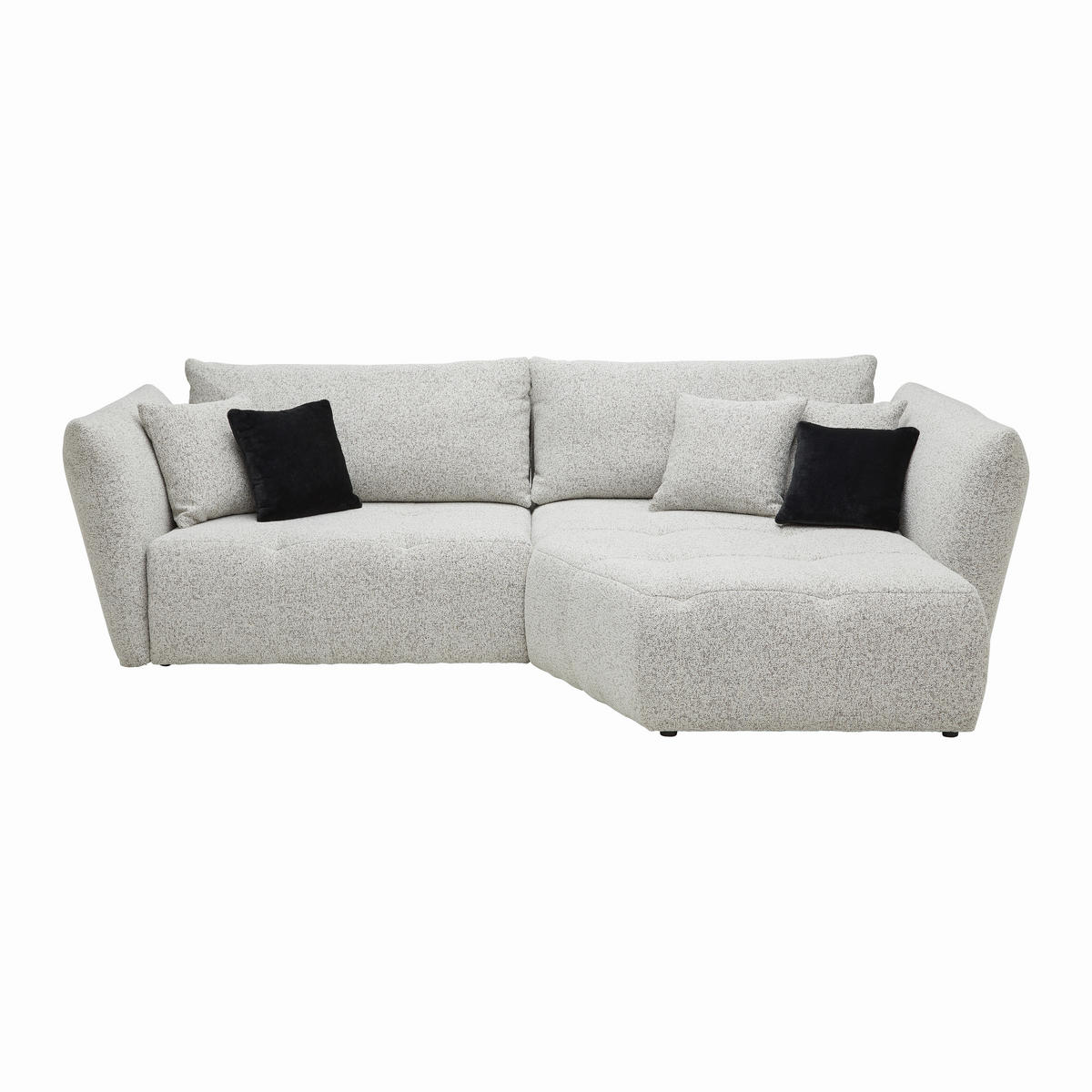 ECKSOFA Struktur Beige  - Beige/Schwarz, Modern, Textil (300/193cm) - Livetastic