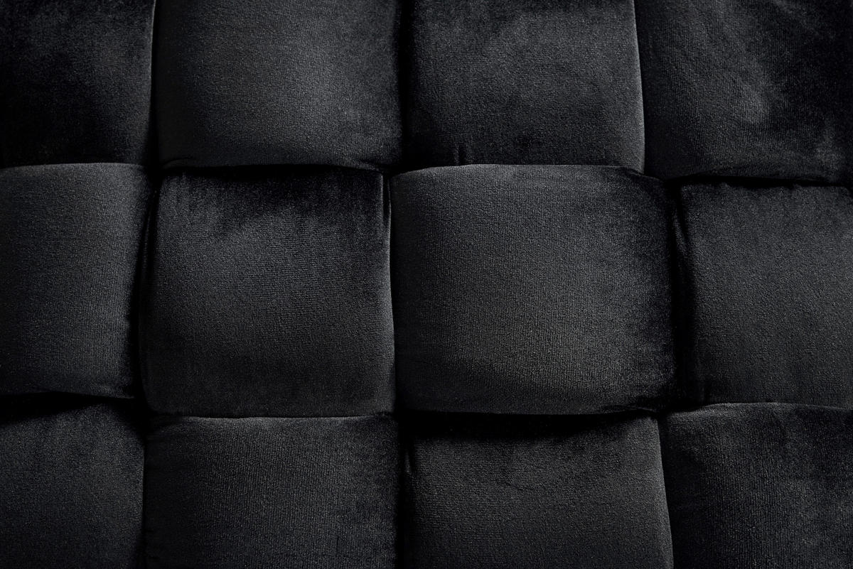 HOCKERBANK 118/43/50 cm Samt Schwarz Eukalyptusholz  - Schwarz, MODERN, Holz/Textil (118/43/50cm)