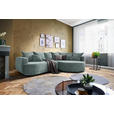 ECKSOFA Mintgrün Chenille  - Schwarz/Mintgrün, Design, Kunststoff/Textil (307/194cm) - Carryhome