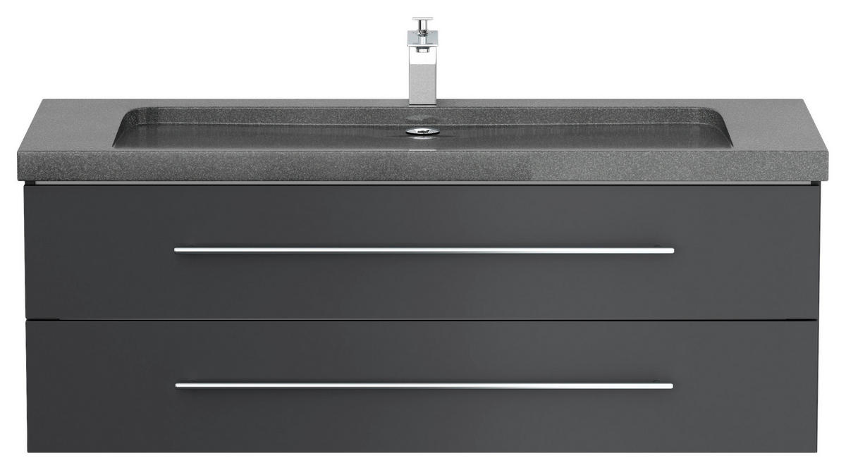 WASCHTISCHKOMBI 130 cm  - Graphitfarben, Basics, Holzwerkstoff/Stein (130cm) - MID.YOU