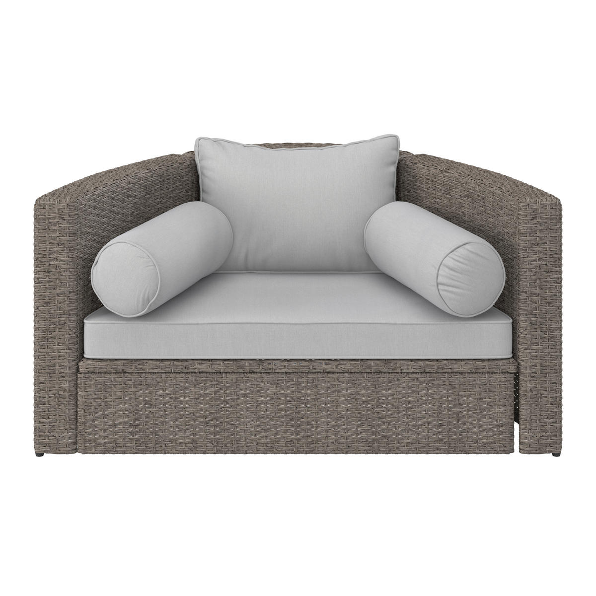 LOUNGEGARNITUR    - Grau, Konventionell, Kunststoff/Textil - Ambia Garden