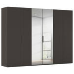 DREHTÜRENSCHRANK 301/223/61 cm,  in Graphitfarben, 6-türig  - Graphitfarben, Basics, Glas/Holzwerkstoff (301/223/61cm) - Novel