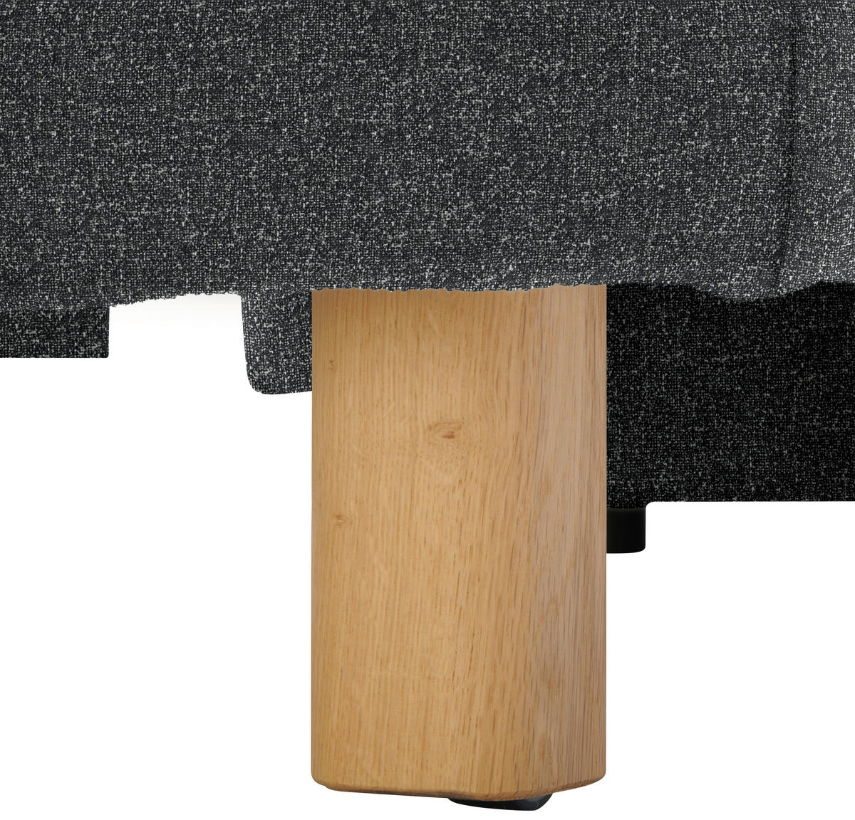 ECKSOFA  in Mikrovelours Anthrazit  170/237 cm  - Eichefarben/Anthrazit, KONVENTIONELL, Holz/Textil (170/237cm) - Sedda