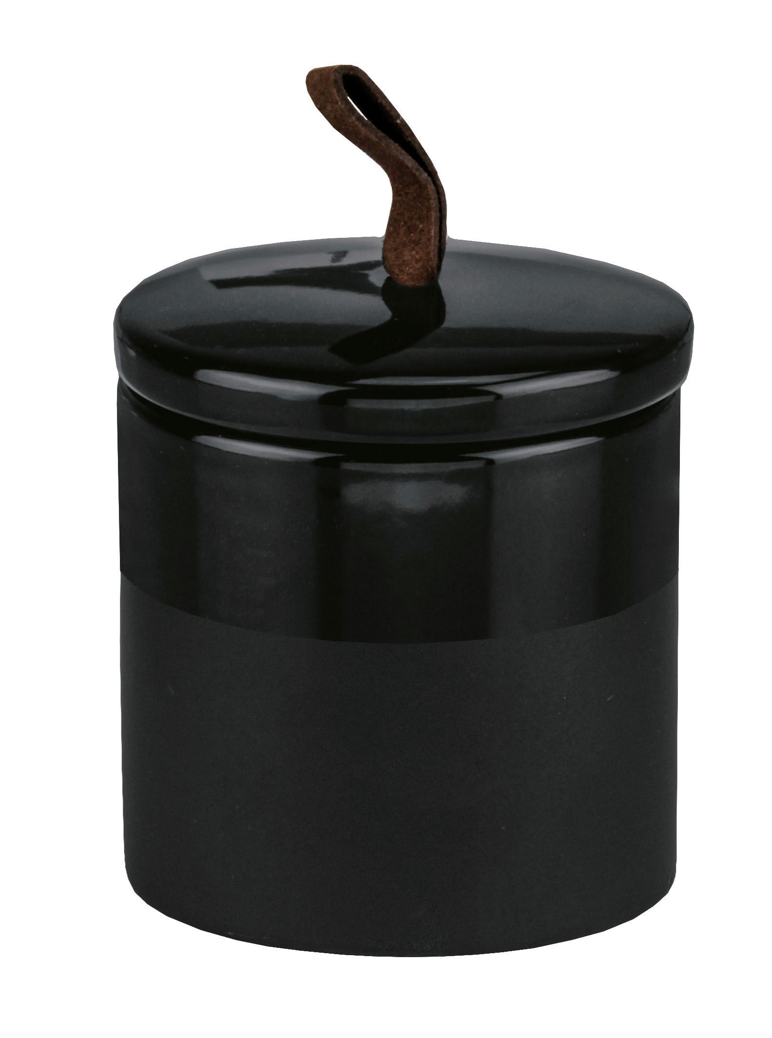KOSMETIKDOSE DEEP Schwarz  - Schwarz, Design, Keramik (8,4/10cm) - Kleine Wolke