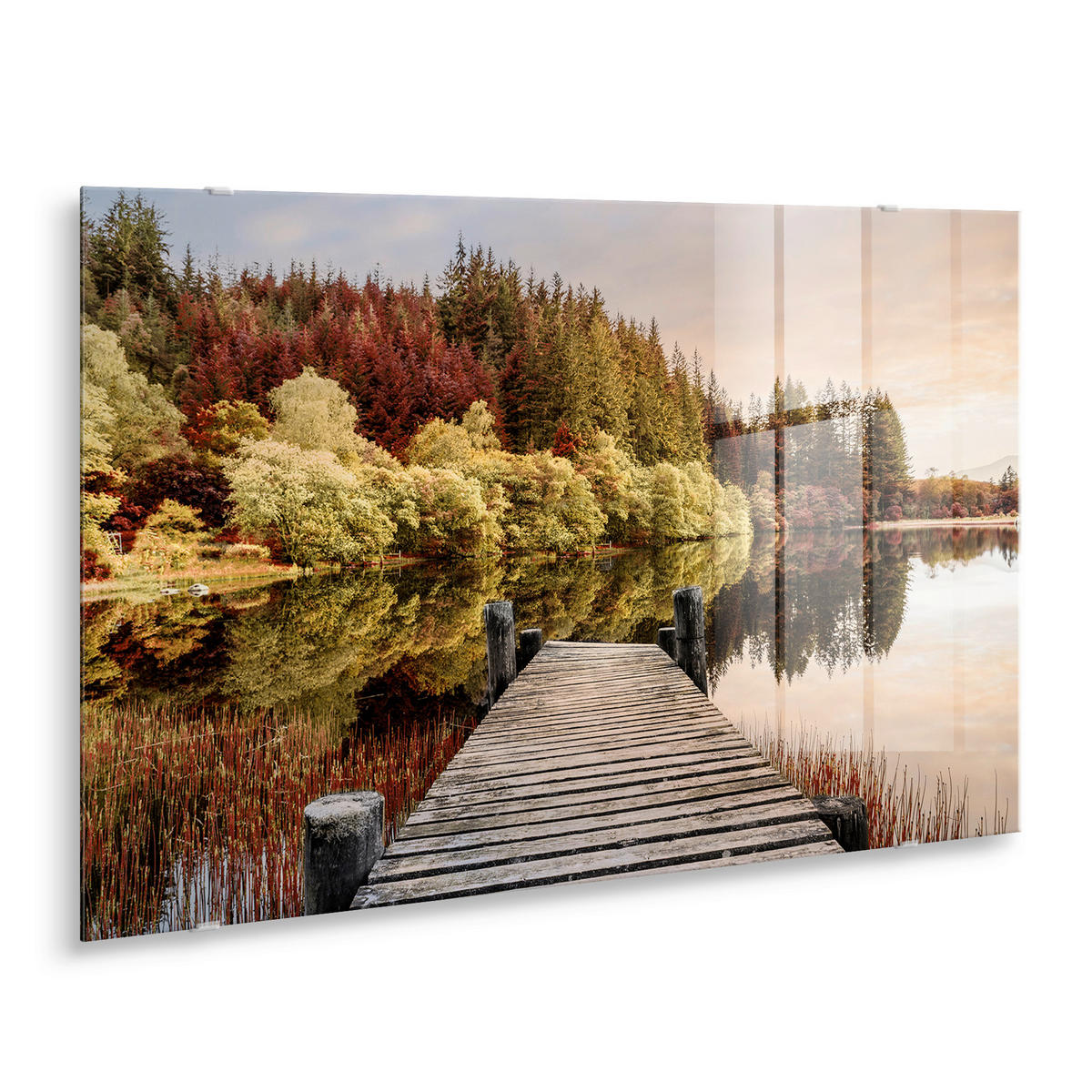 GLASBILD Landschaft & Natur 120/80 cm  - Multicolor, Basics, Glas/Papier (120/80cm)