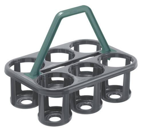 NOSIČ LÁHVÍ - zelená/antracitová, Basics, plast (35/26/27cm) - Rotho