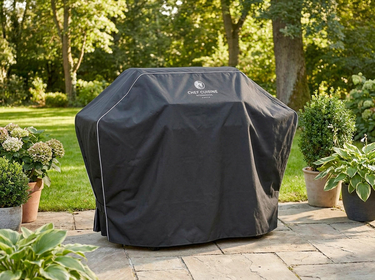 GRILLABDECKHAUBE  - Schwarz, Basics, Textil (35/30.5/10.5cm) - CHEF CUISINE
