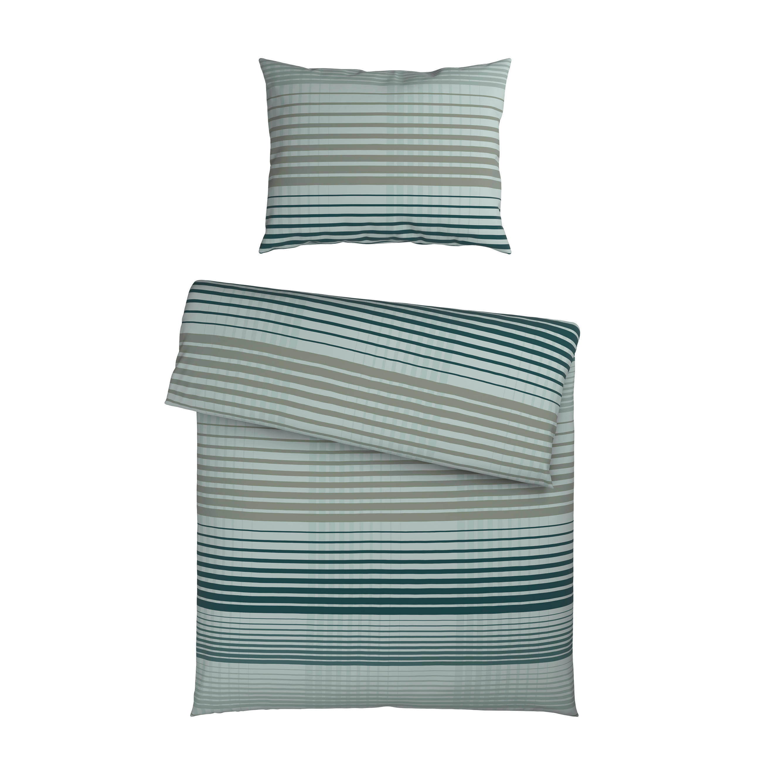 BETTWÄSCHE 2-teilig Satin 140/200 cm  - Grün, Design, Textil (140/200cm) - Dieter Knoll