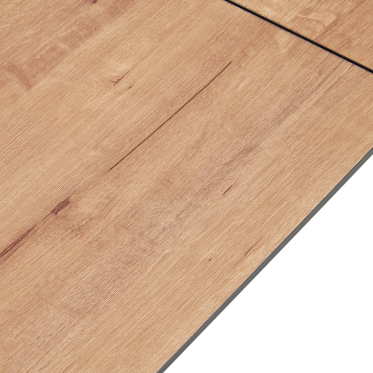 JEDILNA MIZA, barve hrasta  - črna/barve hrasta, Konvencionalno, kovina/leseni material (120-160/76/80cm) - MID.YOU