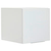 AUFSATZSCHRANK 45/40,2/40,5 cm   - Weiß Hochglanz/Alufarben, Design, Glas/Holzwerkstoff (45/40,2/40,5cm) - Voleo