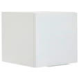 AUFSATZSCHRANK 45/40,2/40,5 cm - Weiß Hochglanz/Alufarben, Design, Glas/Holzwerkstoff (45/40,2/40,5cm) - Voleo